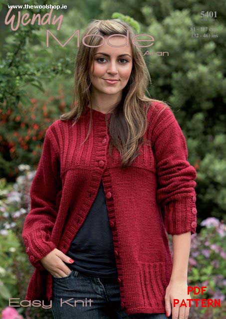 Wendy Mode Aran 5401 (digital pattern) | The Wool Shop Knitting Yarn/Wool
