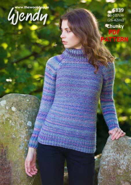 Wendy Festival Chunky 5839 (digital pattern) | The Wool Shop Knitting ...