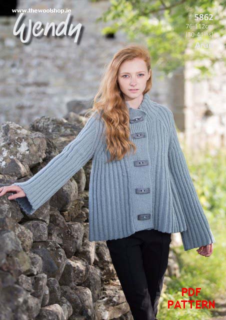 Wendy Aran with Wool 5862 (digital pattern) | The Wool Shop Knitting ...