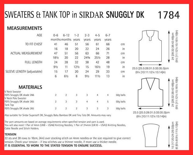 Sirdar Snuggly DK 1784 (digital pattern) | The Wool Shop Knitting Yarn/Wool