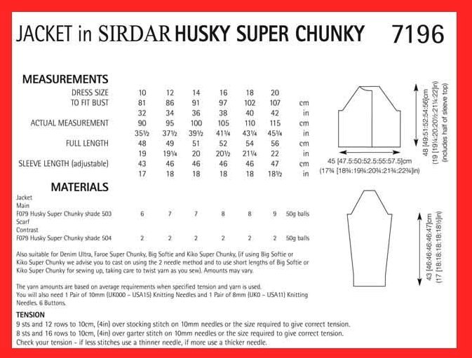 Sirdar Husky Super Chunky 7196 (digital pattern) | The Wool Shop ...