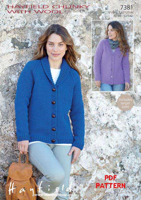 Hayfield Chunky with Wool 7381 (digital pattern) | The Wool Shop ...