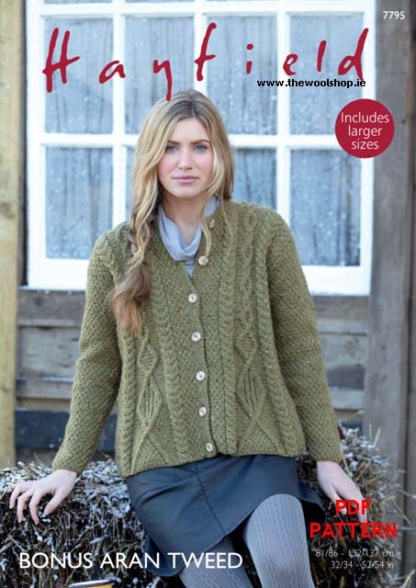 Hayfield Bonus Aran 7795 (digital pattern) | The Wool Shop Knitting ...