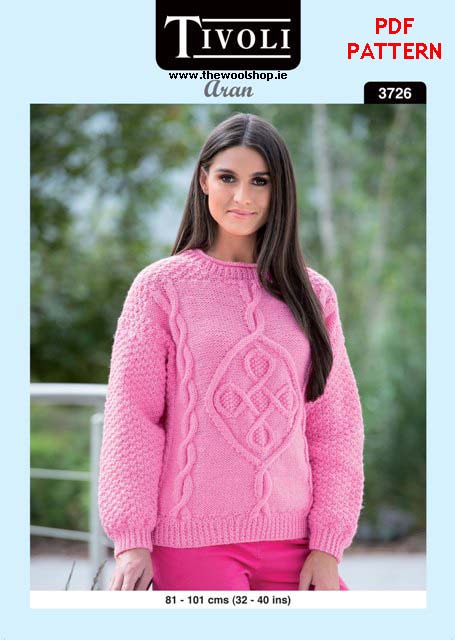 Tivoli New Celtic Aran 3726 (digital pattern) | The Wool Shop Knitting ...